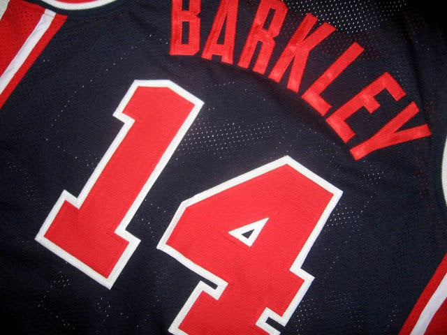 Charles Barkley Jersey #14 Team USA Basketball Navy Blue