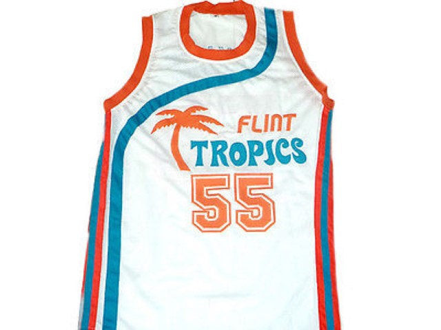 Vakidis Jersey #55 Flint Tropics Semi Pro Movie Basketball White