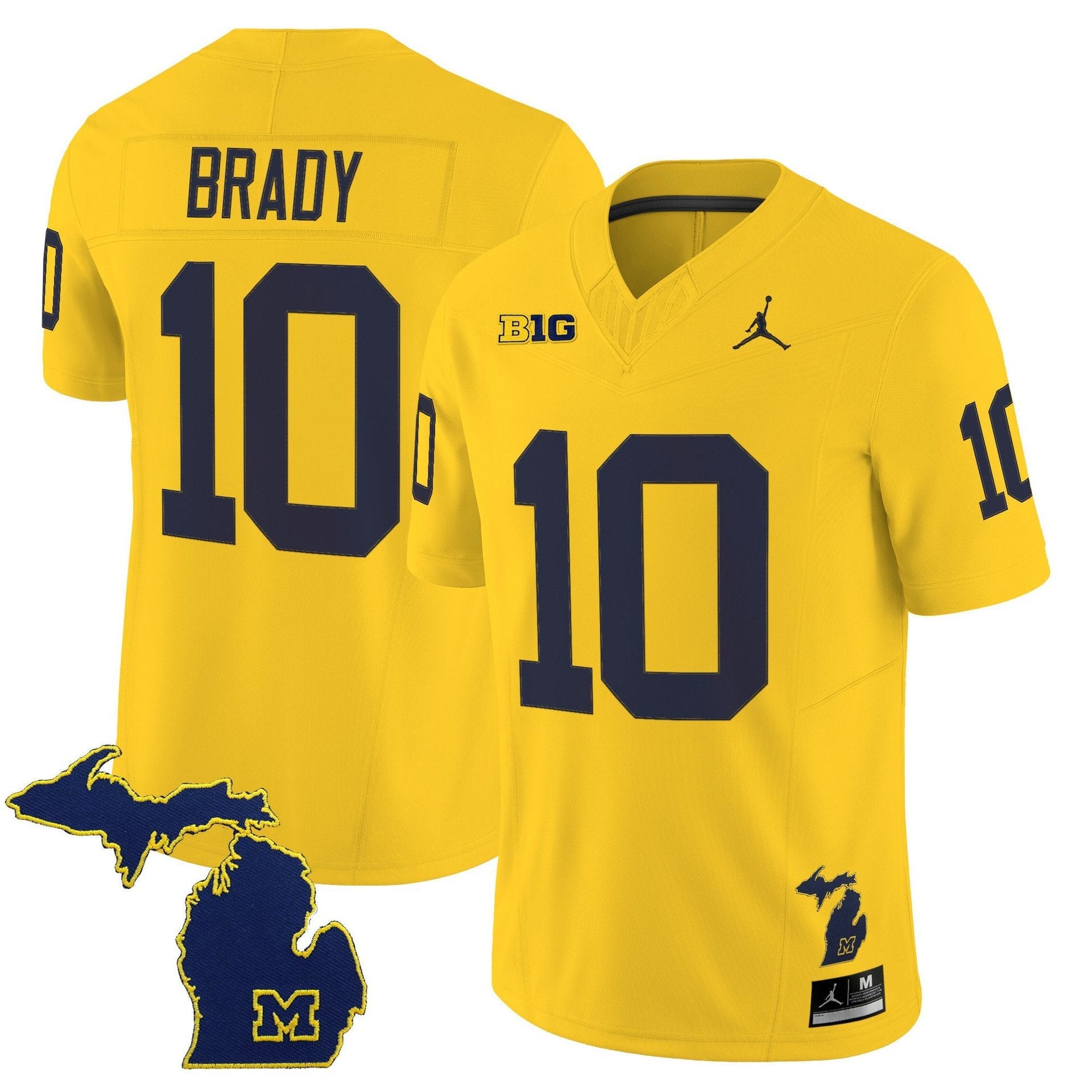 Tom Brady Jersey #10 Michigan Wolverines 2025 Limited V2 Stitched Maize