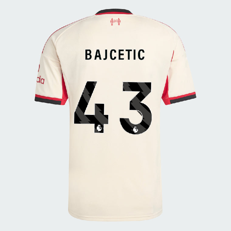 Liverpool 2025-26 BAJCETIC 43 Away Jersey – Cream