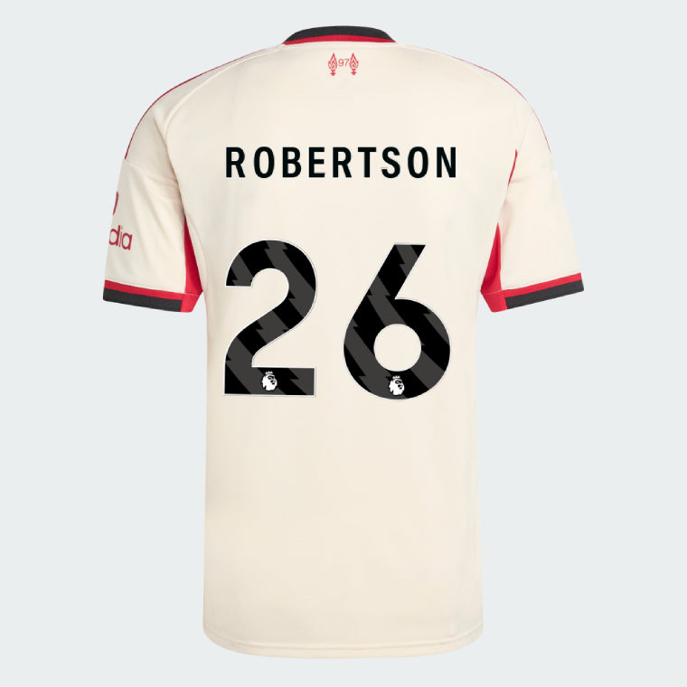 Liverpool 2025-26 ROBERTSON 26 Away Jersey – Cream