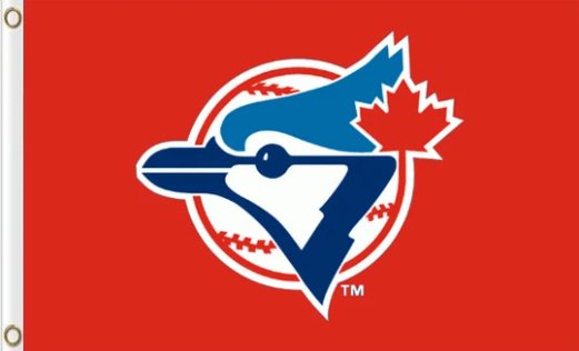 oronto Blue Jays Logo US Flag 3X5Ft Banner USA Polyester with Brass Grommets