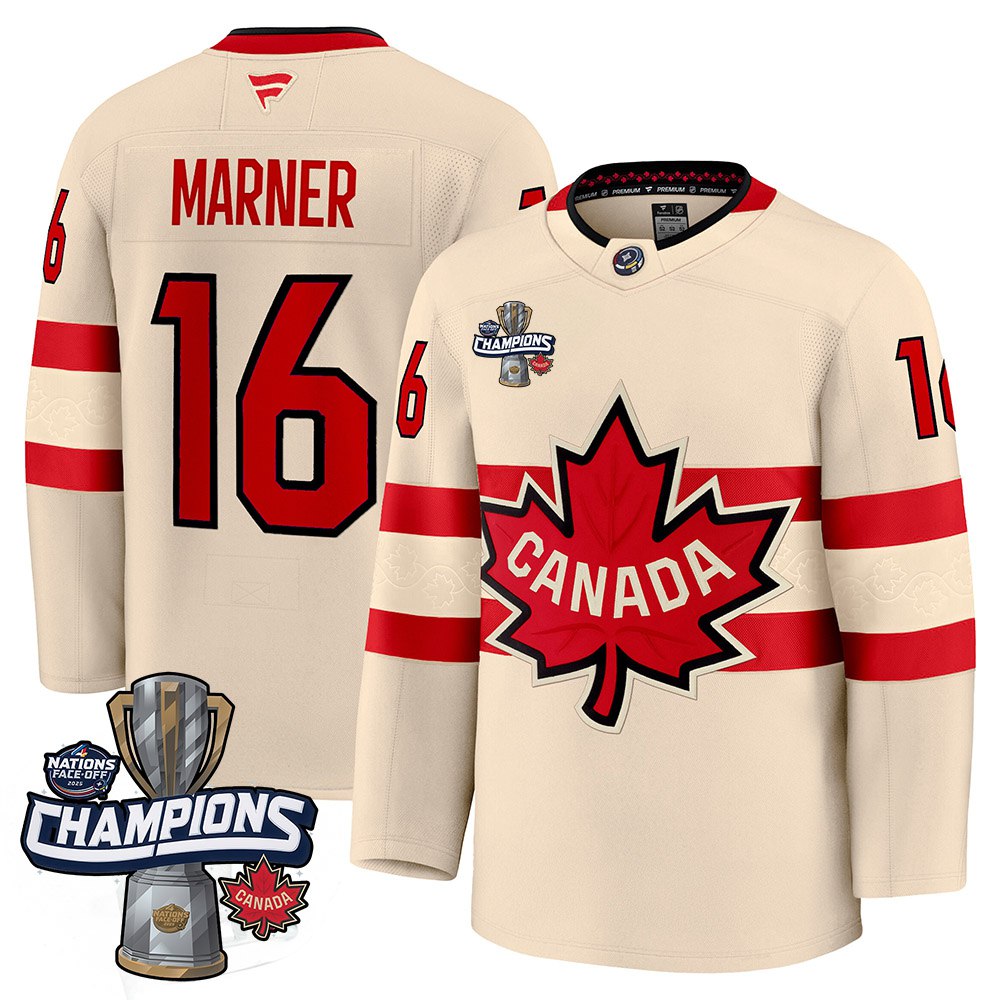 Men Canada 2025 4 Nations Face-Off Champions Jersey - All Stitched