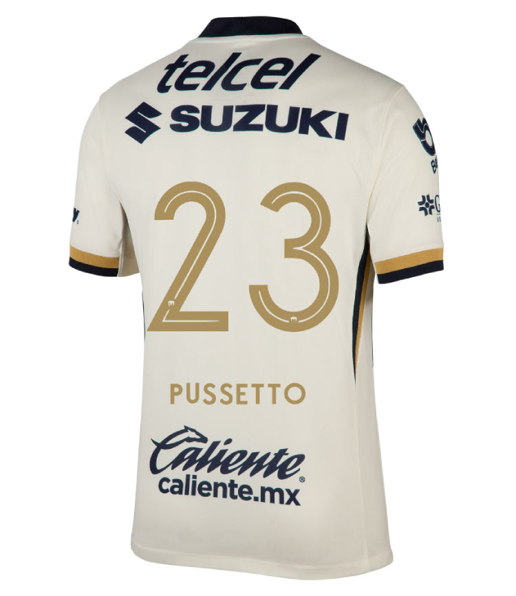 Pumas UNAM 2025-26 PUSSETTO 23 Home Jersey – Blanco