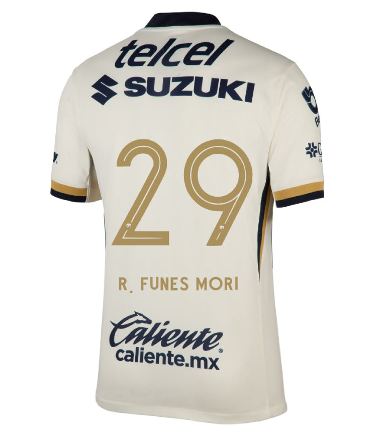Pumas UNAM 2025-26 R. FUNES MORI 29 Home Jersey – Blanco