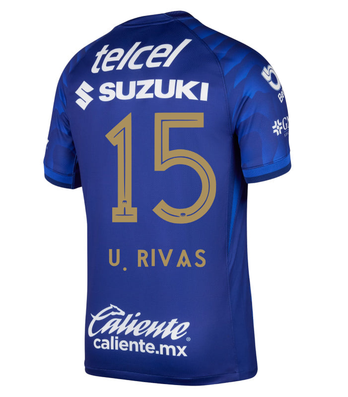 Pumas UNAM 2025-26 U. RIVAS 15 Away Jersey – Azul Marino
