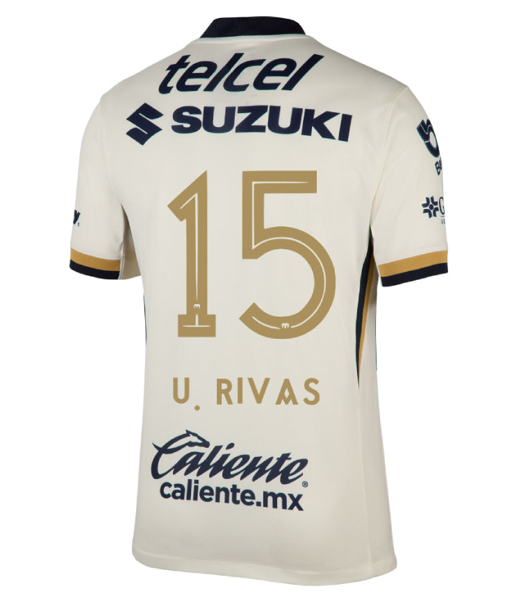 Pumas UNAM 2025-26 U. RIVAS 15 Home Jersey – Blanco