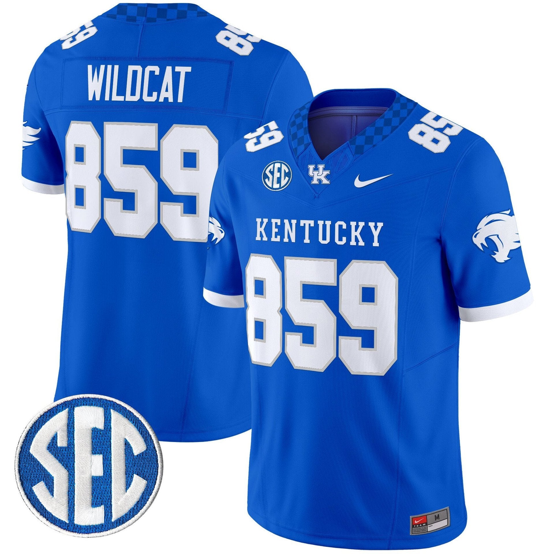 Wildcat Jersey #859 Kentucky Wildcats 2025 Limited Stitched Royal