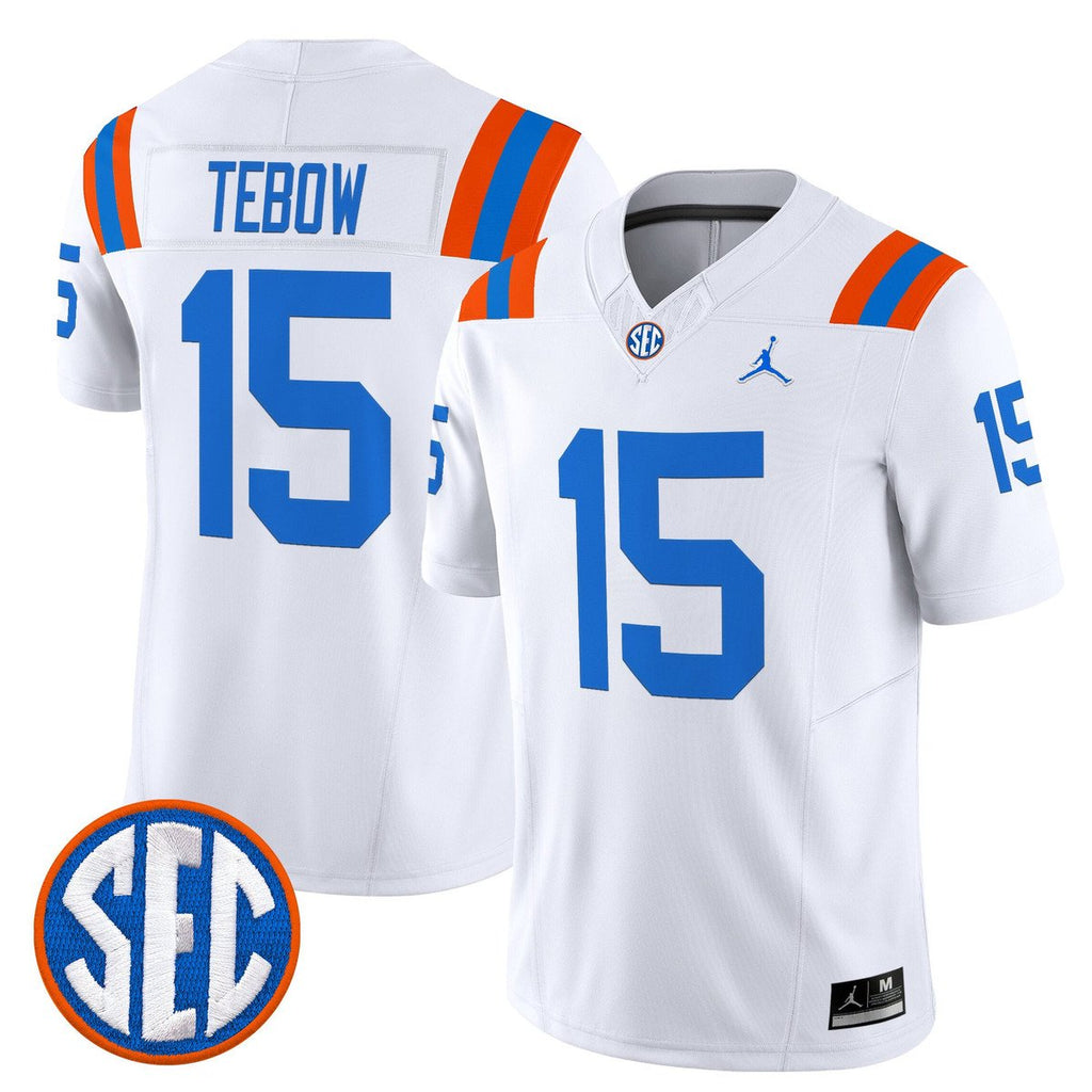Tim Tebow Jersey #15 Florida Gators 1960s Throwback Vapor Limited White