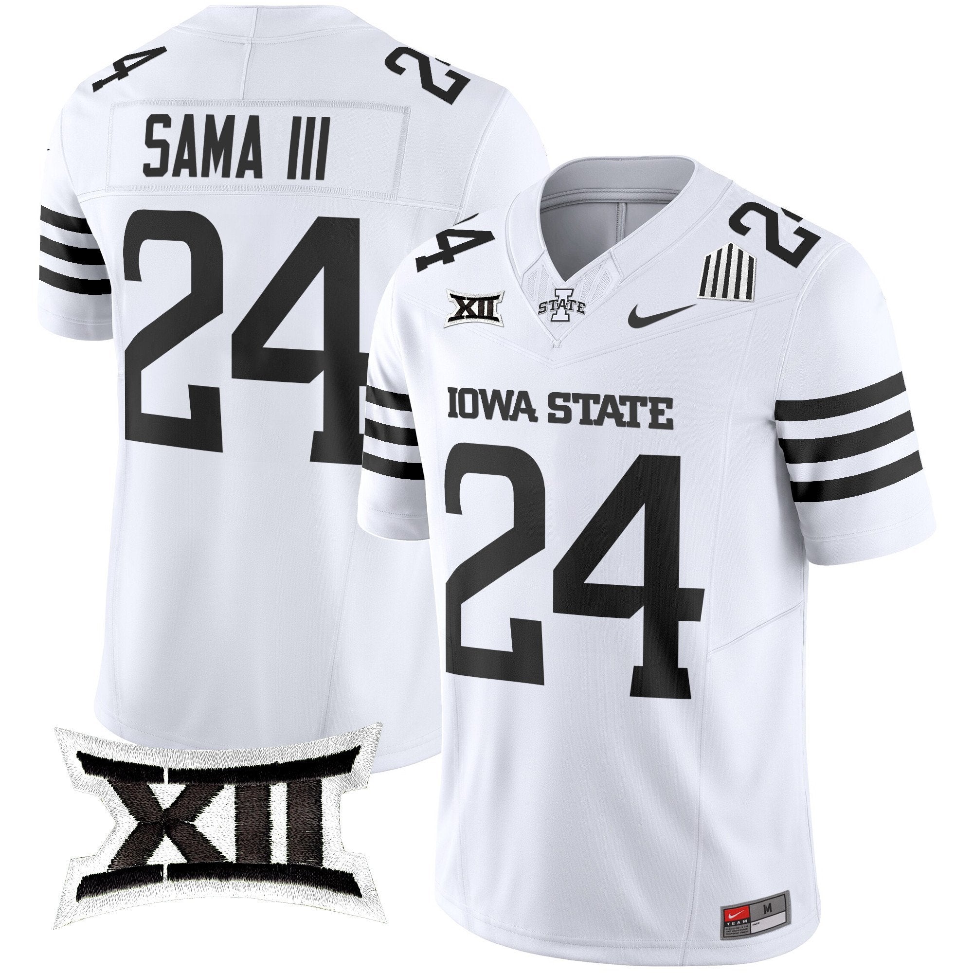 Abu Sama III Jersey #24 Iowa State Cyclones 2025 Stitched White Limited