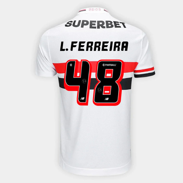 Sao Paulo FC L. FERREIRA 48 Home 2025-26 Jersey – White