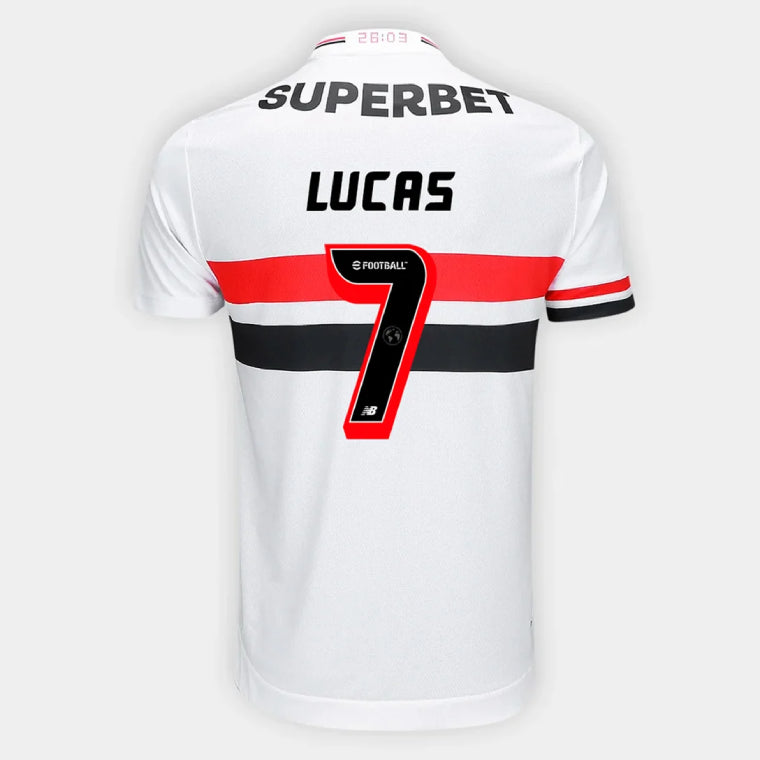 Sao Paulo FC LUCAS 7 Home 2025-26 Jersey – White