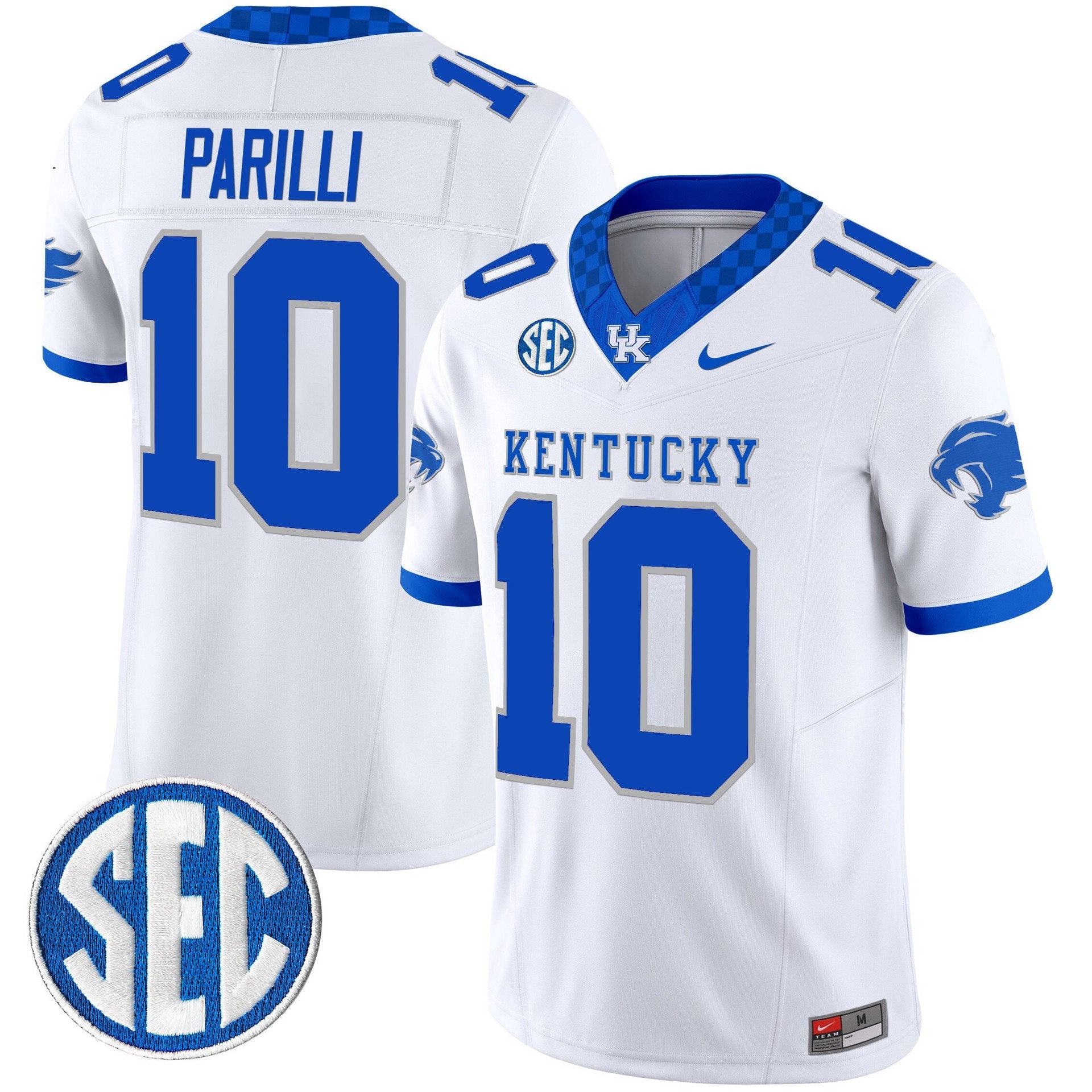 Babe Parilli Jersey #10 Kentucky Wildcats 2025 Limited Stitched White